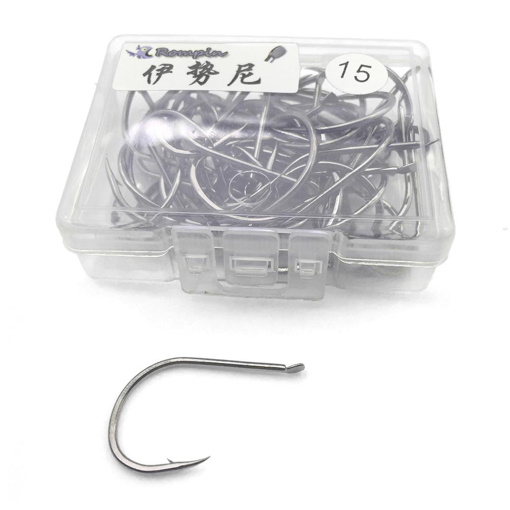 Rompin 200pcs/Box Multiple Sizes High Carbon Steel Fishing Hook