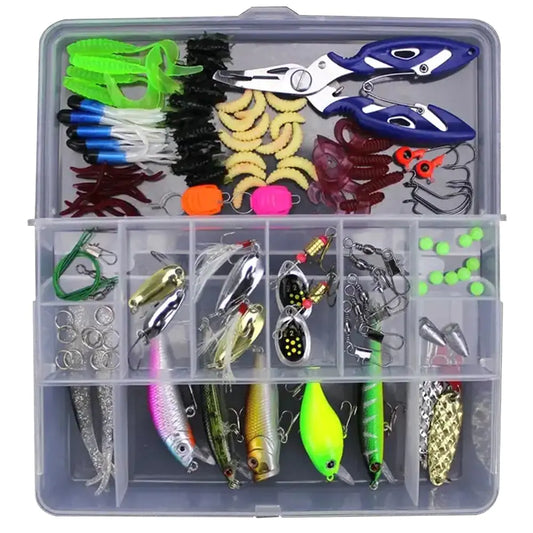 103pcs Artificial Bait Minnow Crank Spoon Fishing Lure Set