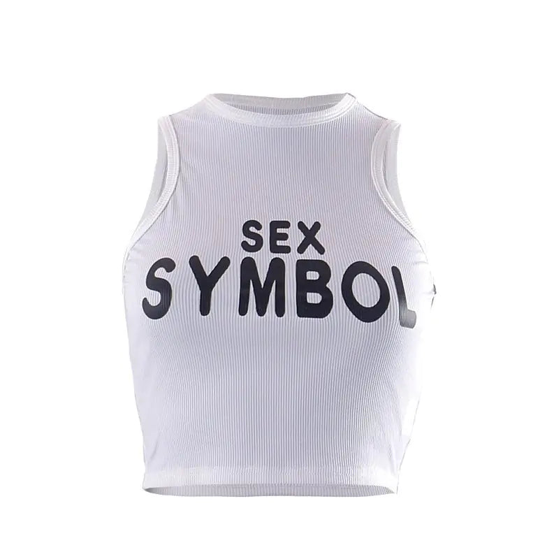 Sex Symbol Ribbed Cropped Tank