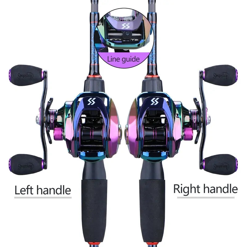 Magnetic Brake Hand Retrieve Fishing Reel